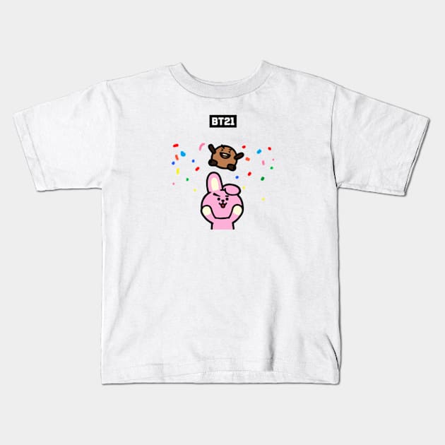 bt21 bts exclusive design 12 Kids T-Shirt by Typography Dose